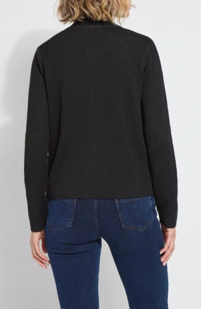 Lyssé Reversible Cashmere Zip Up Cardigan In Black