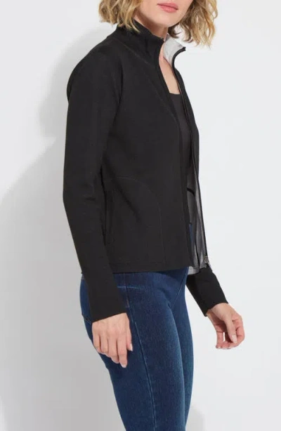 Lyssé Reversible Cashmere Zip Up Cardigan In Black