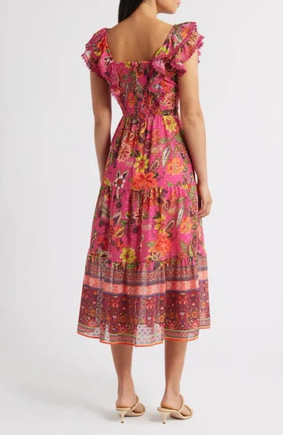 Eliza J Floral Midi Sundress In Pink