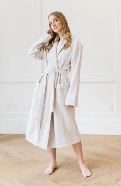 Cozy Earth Waffle Terry Robe In Gray