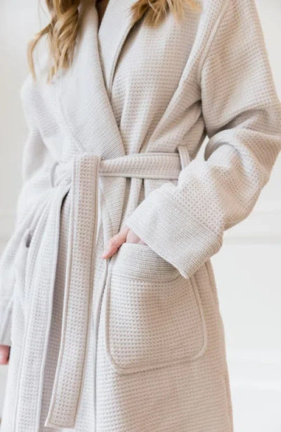 Cozy Earth Waffle Terry Robe In Gray