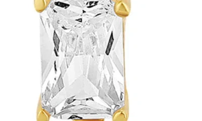 Shymi Emerald Bar Drop Earrings In Gold