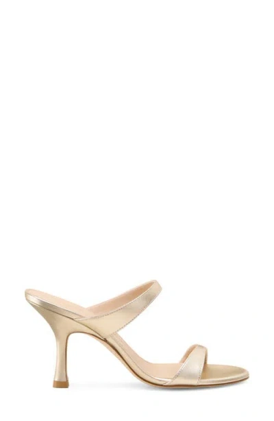 Stuart Weitzman Nudist Metallic Dual-band Slide Sandals