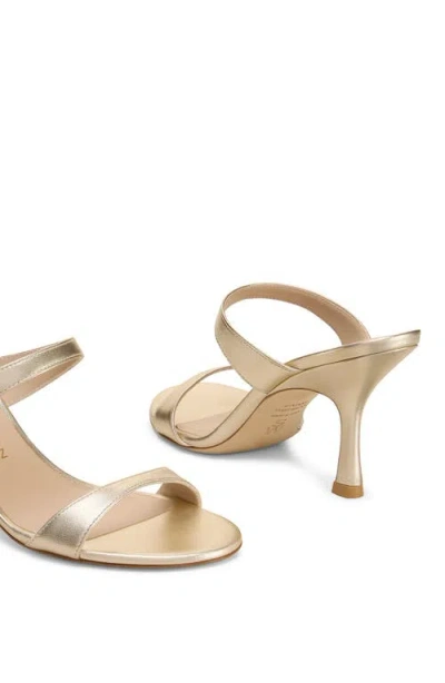 Stuart Weitzman Nudist Metallic Dual-band Slide Sandals