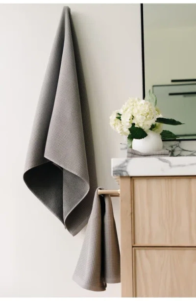 Cozy Earth Waffle Bath Sheet In Gray