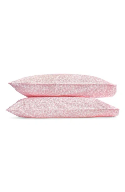 Matouk Margot 500 Thread Count Cotton Percale Set Of 2 Pillowcases In Pink