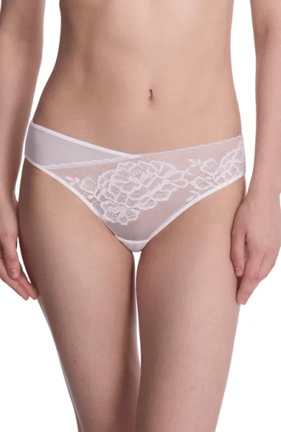 Natori Flora Bikini Panties White In White