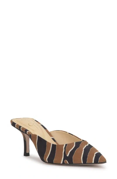 Jessica Simpson Belvaen Pointed Toe Mule In Animal Print