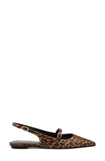 Stuart Weitzman Emilia Leopard Mary Jane Slingback Ballerina Flats