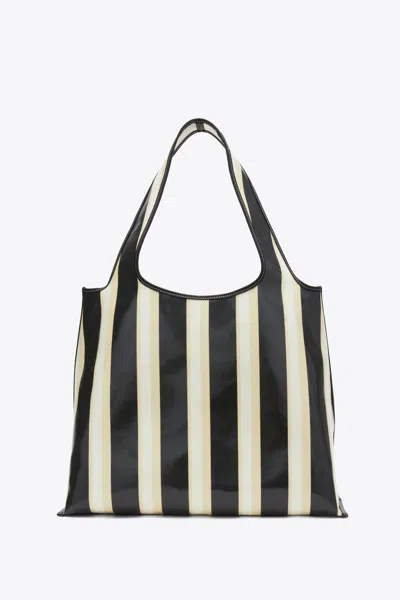 3.1 Phillip Lim Medium Dual Stripe Cotton Market Tote Bag In Green