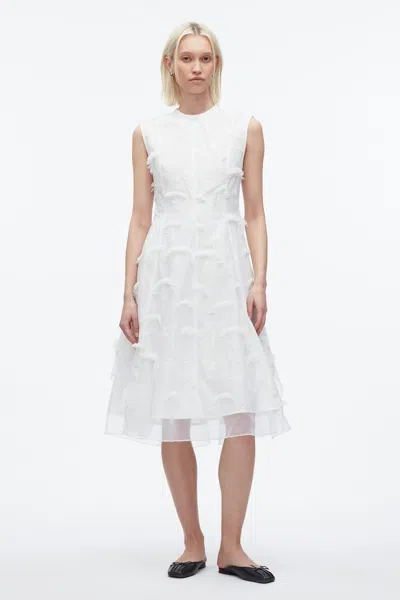 3.1 Phillip Lim Embroidered Organza Sleeveless Midi Dress In White