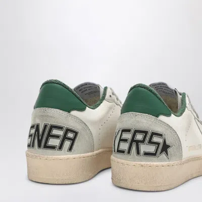 Golden Goose White Cow Leather Vamp Sneakers With Unique Used And Dirty Effect In White