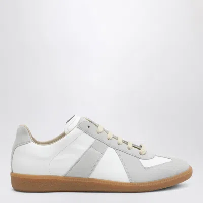 Maison Margiela Off White Leather And Grey Suede Replica Sneakers