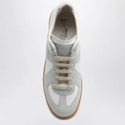 Maison Margiela Off White Leather And Grey Suede Replica Sneakers