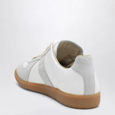 Maison Margiela Off White Leather And Grey Suede Replica Sneakers
