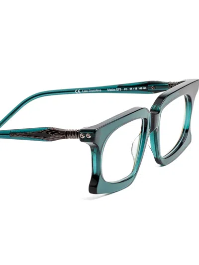 Kuboraum D73 Rectangular-frame Glasses In Green