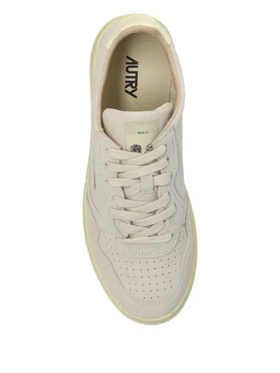Autry Low-top Suede Sneakers Perforated Detailing In Gray