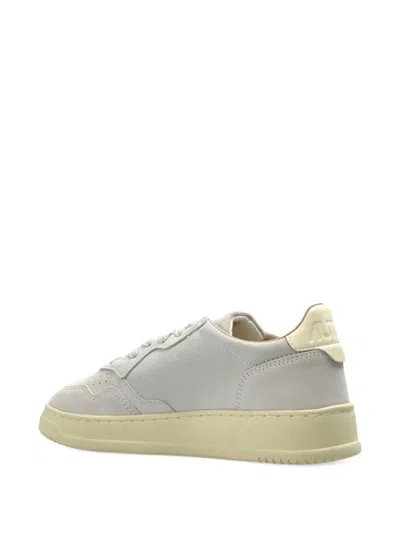 Autry Low-top Suede Sneakers Perforated Detailing In Gray