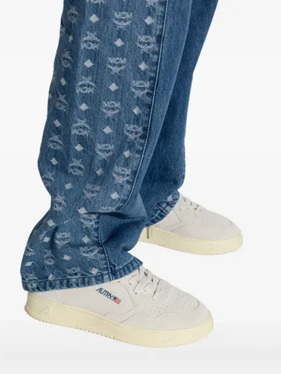 Autry Low-top Suede Sneakers Perforated Detailing In Gray