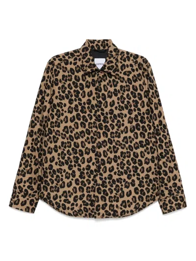 Aspesi Leopard-printed Jacket In Animal Print