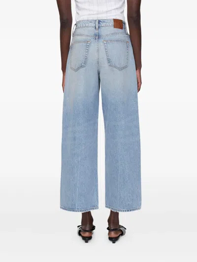 Anine Bing Benson Mid-rise Straight-leg Jeans In Blue