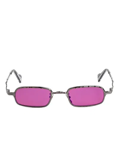 Kuboraum Z18 Futuristic Rectangular-frame Sunglasses In Pink