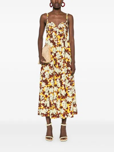 Ulla Johnson Harlan Embellished Printed Cotton-poplin Midi Dress