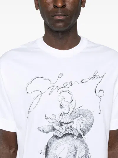 Givenchy With Chandelier And Snake Print T-shirt White In White