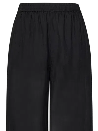Fisico Cristina Ferrari Fisico Relaxed Fit Black Trousers With Drawstring Waist