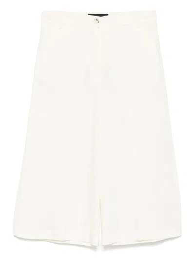 Pinko Tailored White Bermuda Shorts In White