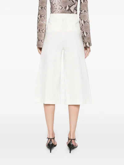 Pinko Tailored White Bermuda Shorts In White