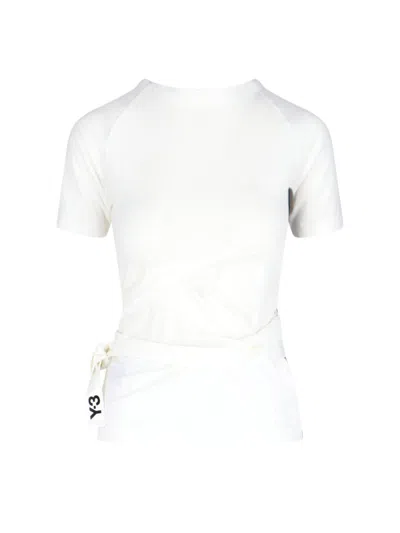 Y-3 Belted T-shirt In White