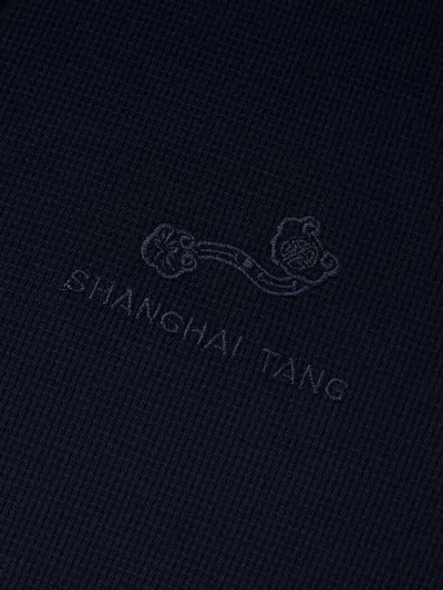 Shanghai Tang Tang Playmaker Collared Short-sleeve T-shirt In Blue