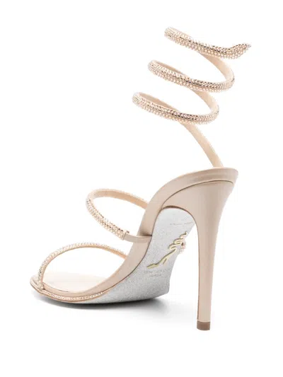 René Caovilla Rene Caovilla Womens Blush Cleo 80 Crystal-embellished Leather Heeled Sandals