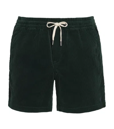 Polo Ralph Lauren Cotton Corduroy Logo Shorts In Green