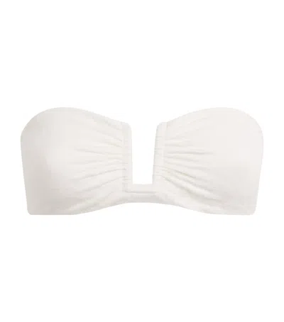 Simkhai Bandeau Sanra Bikini Top In White