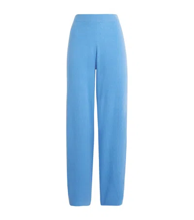 Iris Von Arnim Cashmere-silk Robertha Trousers In Blue