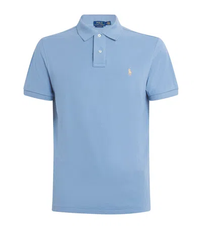 Polo Ralph Lauren Cotton Polo Shirt With Logo In Blue