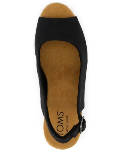Toms Women's Camilla Peep Toe Wedge Sandals
