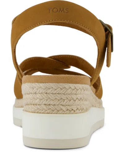 Toms Women's Margot Open Toe Wedge Sandals In Brown