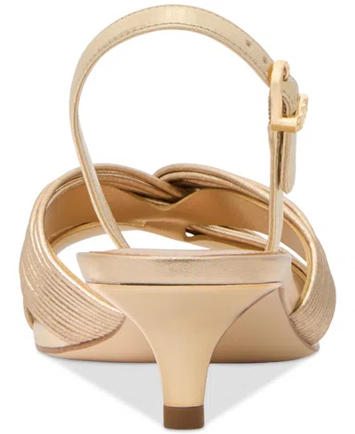 Michael Kors Michael  Women's Alessia Kitten-heel Sandals In Gold