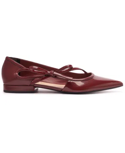 Arezzo Women's Tessa Pointed Toe Ballet Flats In Burgundy