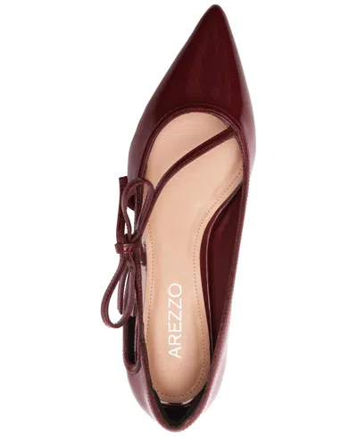 Arezzo Women's Tessa Pointed Toe Ballet Flats In Burgundy