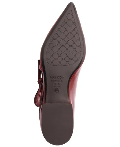 Arezzo Women's Tessa Pointed Toe Ballet Flats In Burgundy