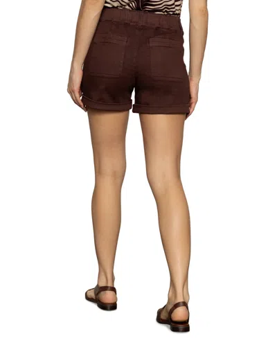 Sanctuary Renegade Mid-rise Shorts In Mesa In Brown