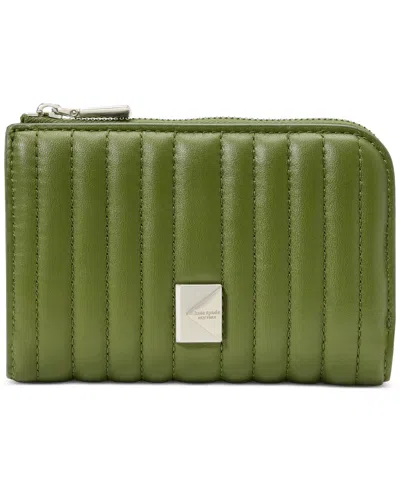 Kate Spade Deco Quilted Compact Wallet In Green