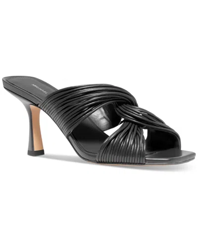 Michael Kors Alexia Mule In Black Leather