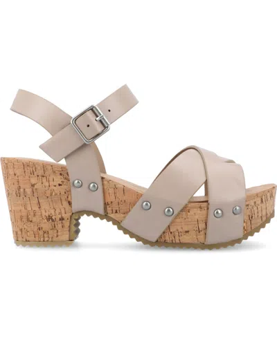 Journee Collection Womens Valentina Heeled Sandals In Multi