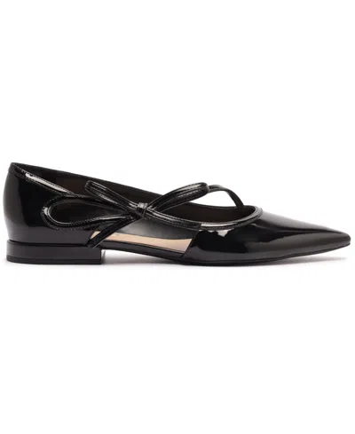 Arezzo Tessa Pointed Toe Flat In Black