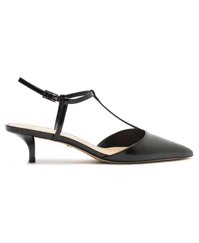 Arezzo Teagan Ankle Strap Pointed Toe Pump In Black